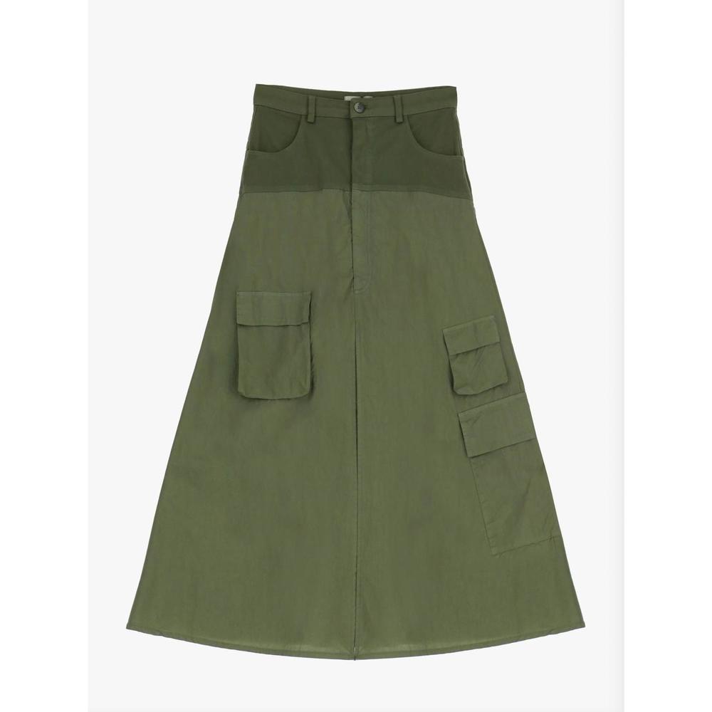 NEW DIXIE women's cargo maxi skirt in military